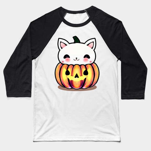 Pumpurrkin Poppet Baseball T-Shirt by KawaiiNimbus